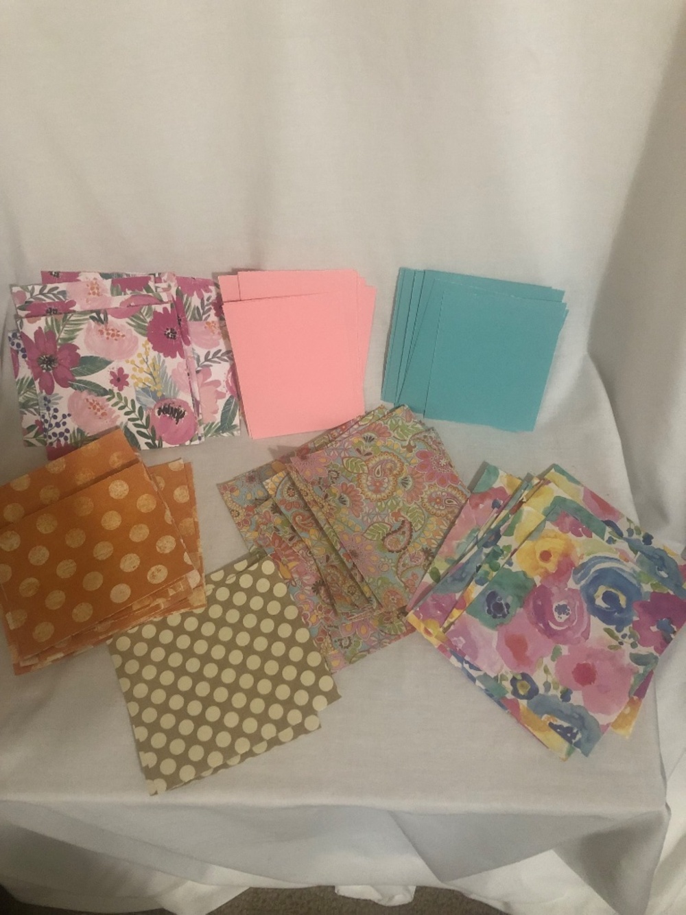 Scrapbook Paper Different Sizes of Cut Rectangles - Picture 3 of 4